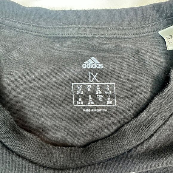 Adidas Essentials Logo Black Boxy Cotton T-Shirt - 1X - Picture 8 of 9